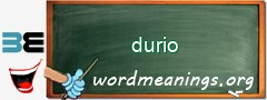 WordMeaning blackboard for durio